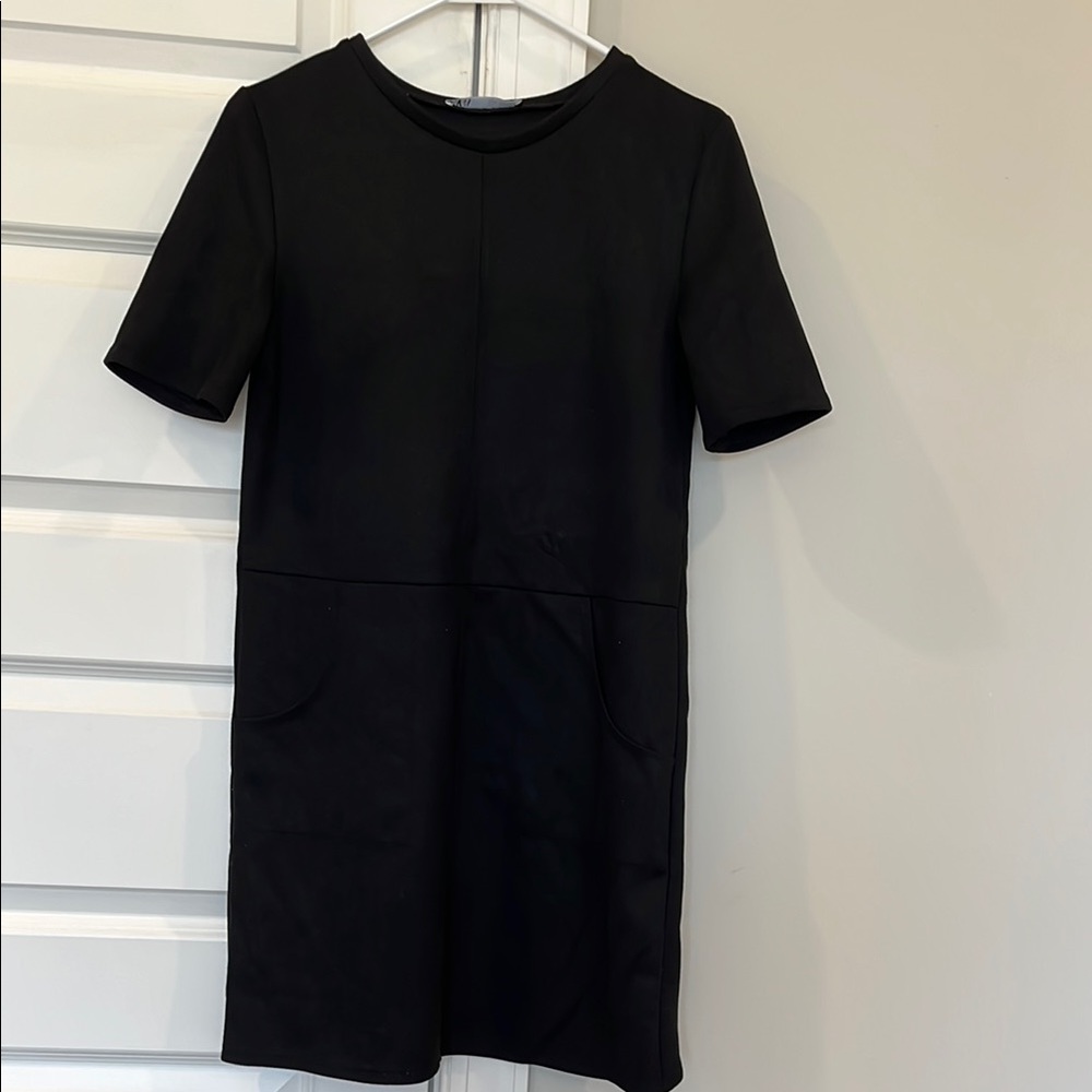 Elegant Black Short Sleeve Zara Dress